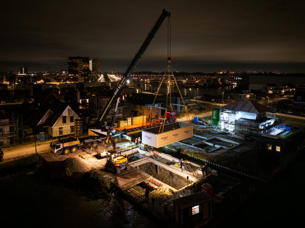 Prefab kelder bij nieuwbouw geplaatst door Kelder Gigant